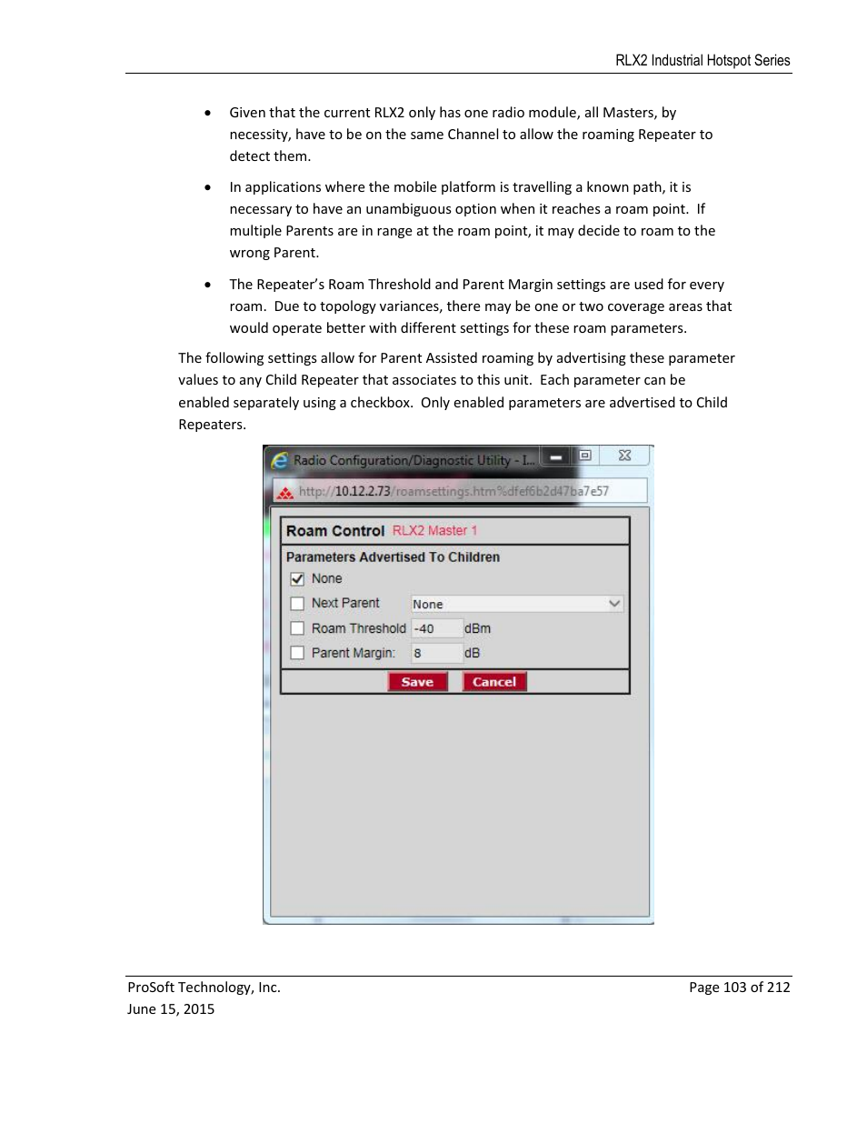 ProSoft Technology RLX2-IHNF-WC User Manual | Page 103 / 212