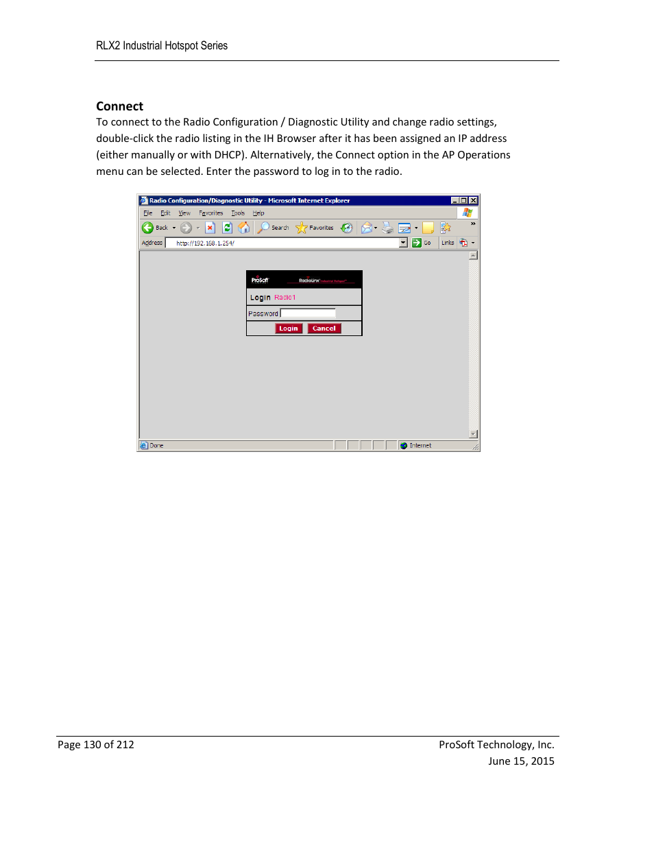 Connect, E 130) | ProSoft Technology RLX2-IHNF-WC User Manual | Page 130 / 212