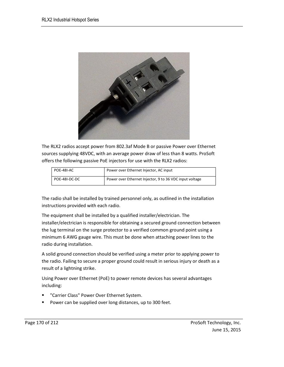 ProSoft Technology RLX2-IHNF-WC User Manual | Page 170 / 212