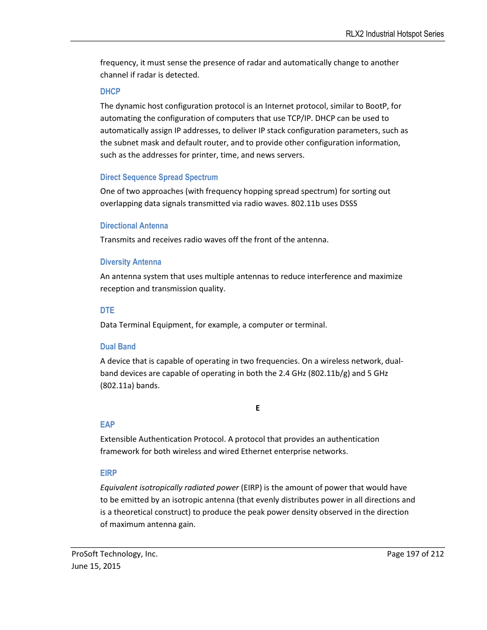 ProSoft Technology RLX2-IHNF-WC User Manual | Page 197 / 212