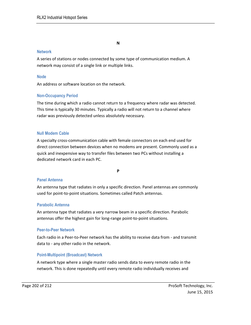 ProSoft Technology RLX2-IHNF-WC User Manual | Page 202 / 212