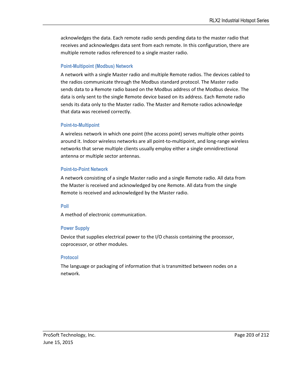 ProSoft Technology RLX2-IHNF-WC User Manual | Page 203 / 212