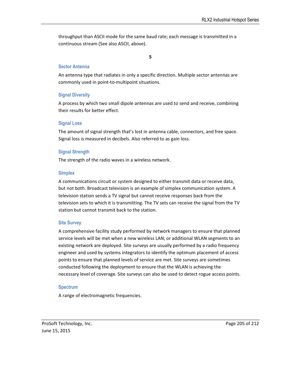 ProSoft Technology RLX2-IHNF-WC User Manual | Page 205 / 212