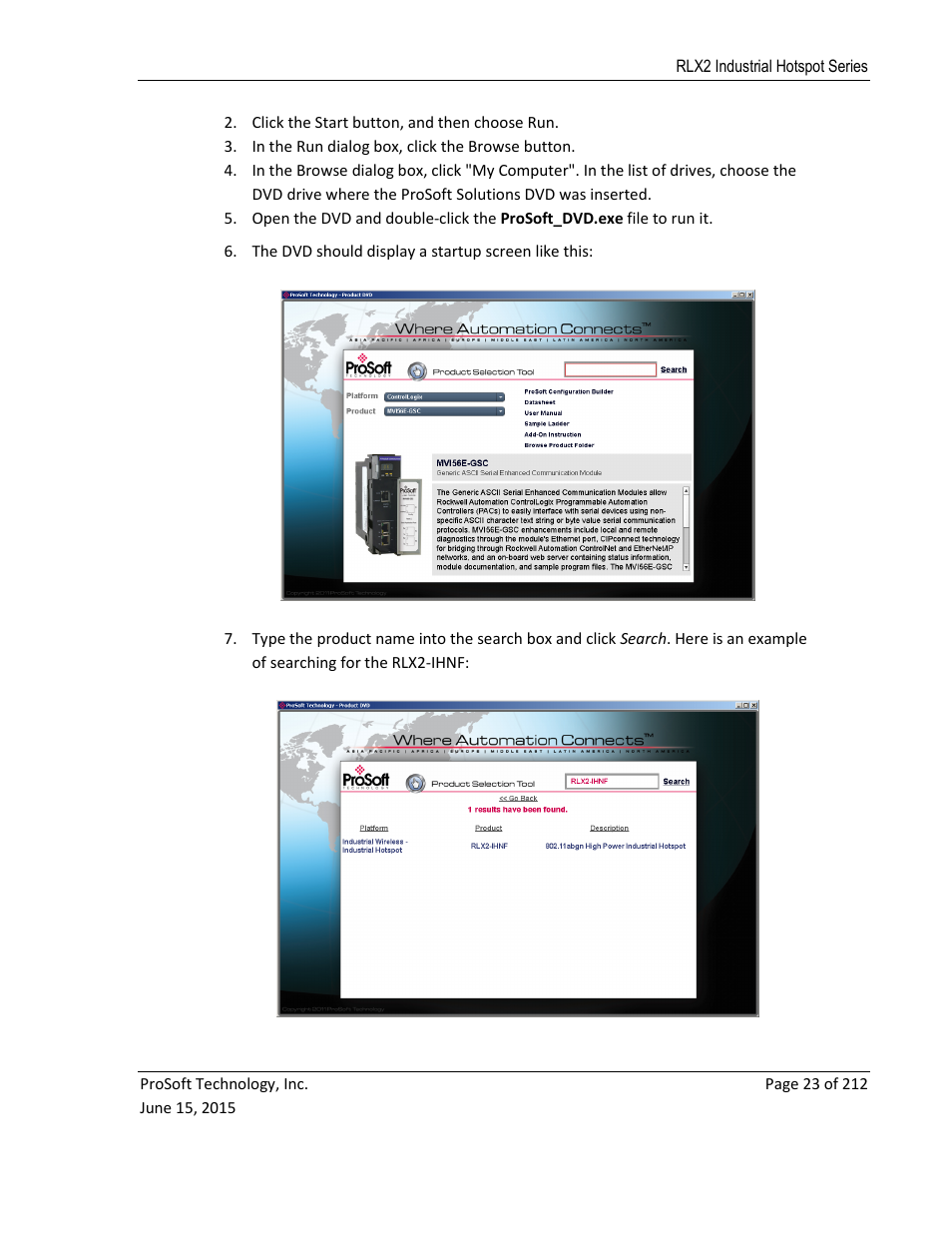 ProSoft Technology RLX2-IHNF-WC User Manual | Page 23 / 212