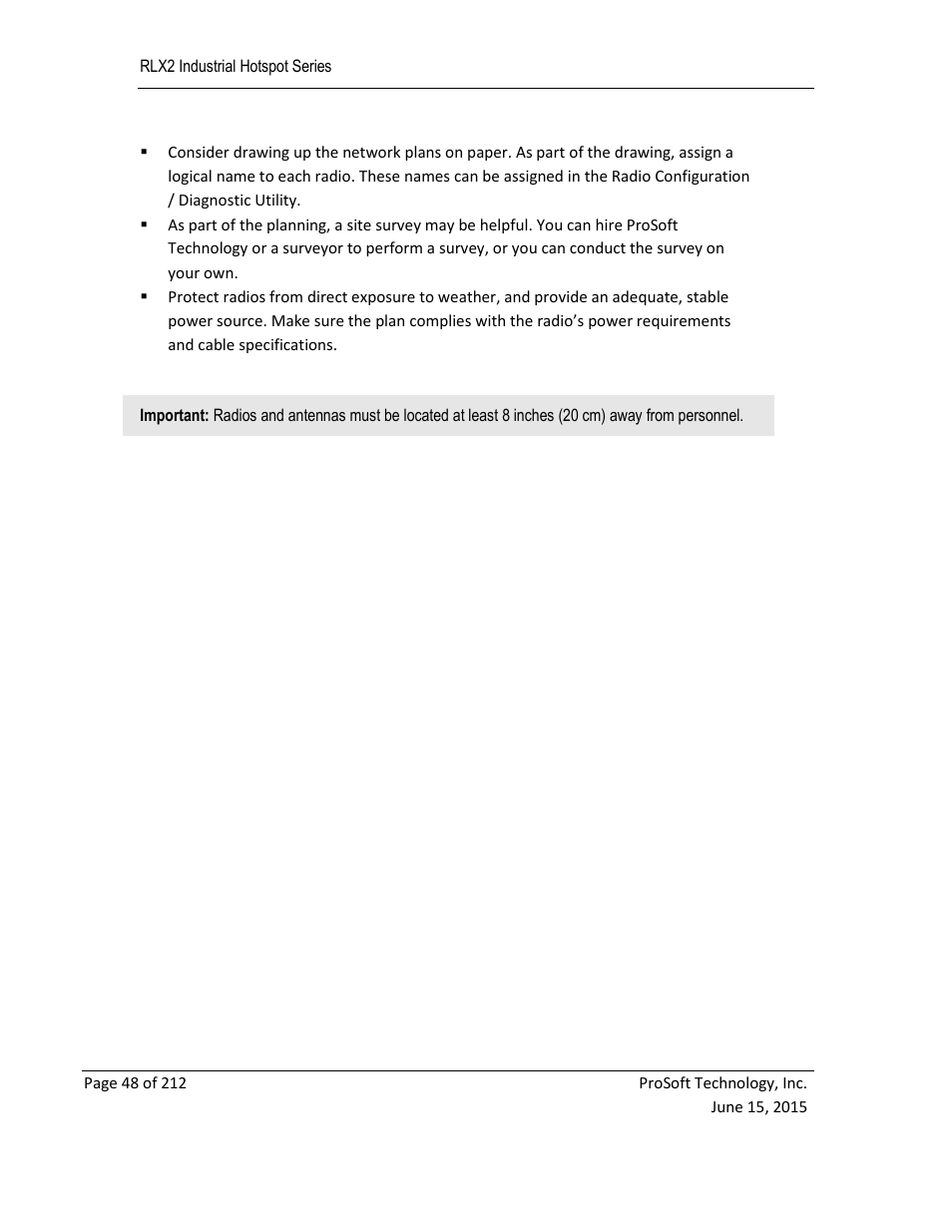 ProSoft Technology RLX2-IHNF-WC User Manual | Page 48 / 212