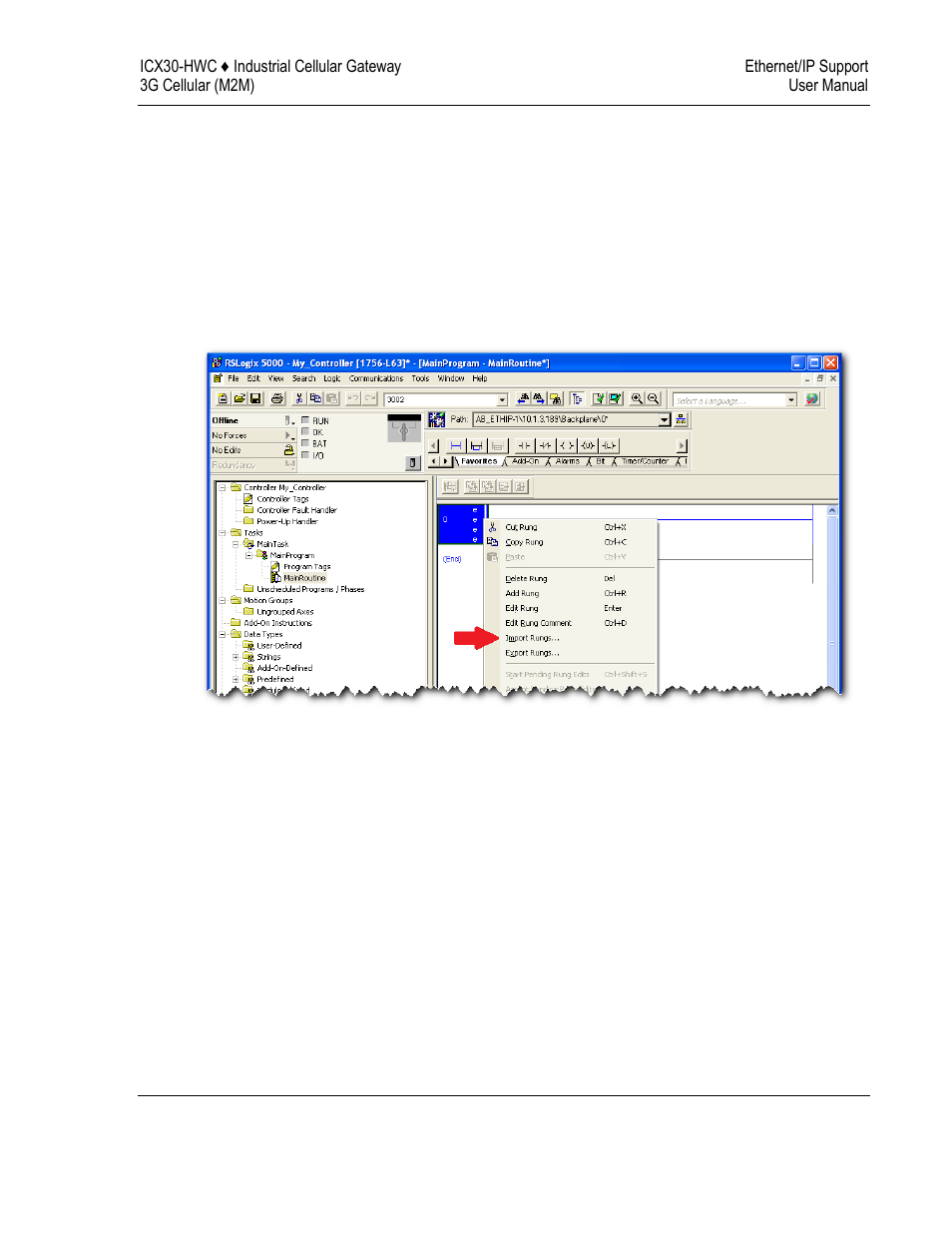 Importing the aoi | ProSoft Technology ICX30-HWC User Manual | Page 53 / 64