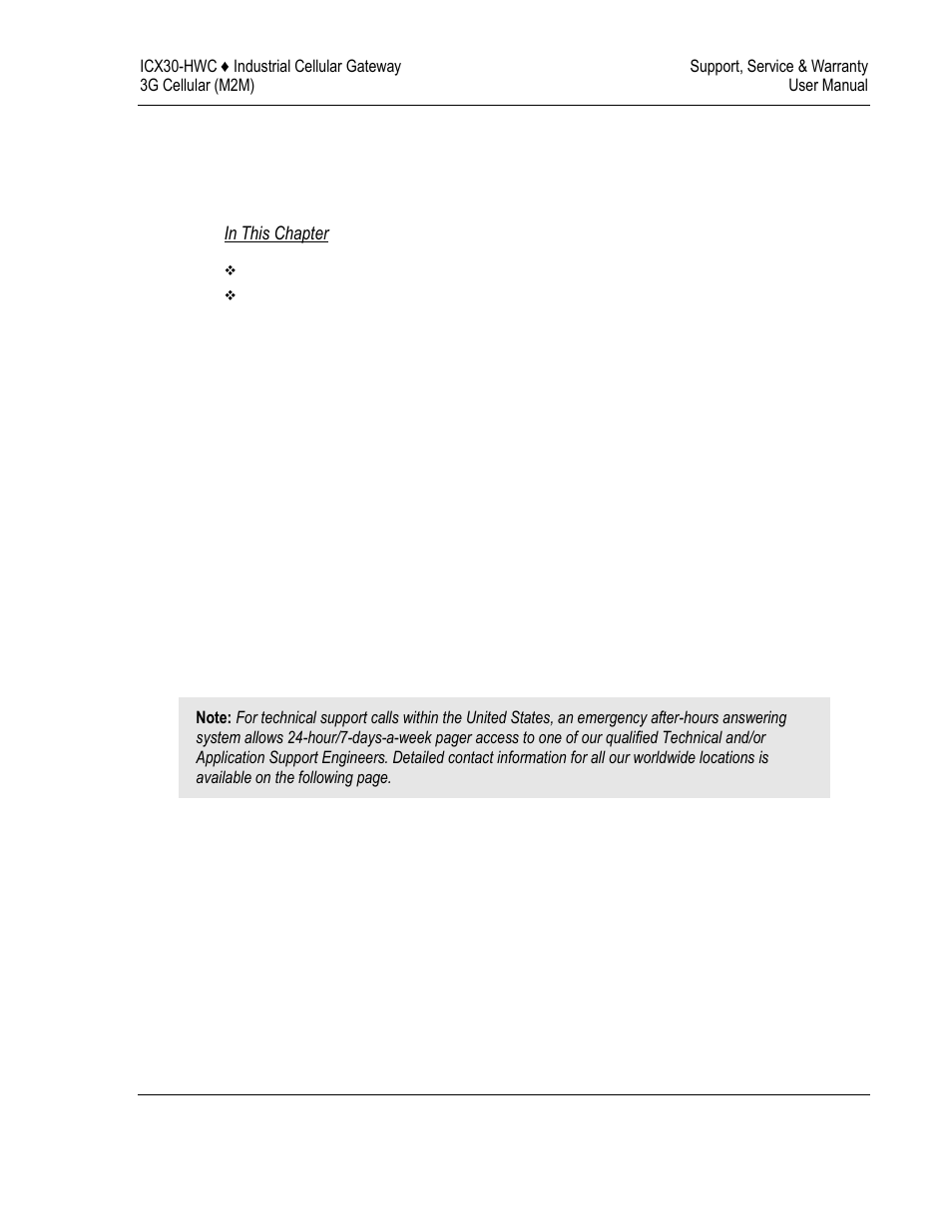 7support, service & warranty | ProSoft Technology ICX30-HWC User Manual | Page 61 / 64