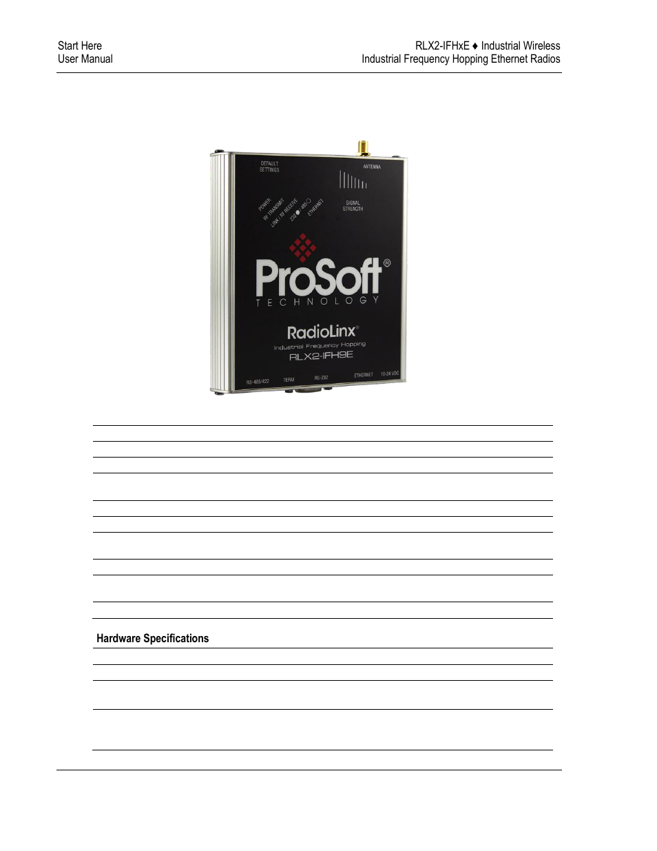 ProSoft Technology RLX2-IFH9E User Manual | Page 12 / 81