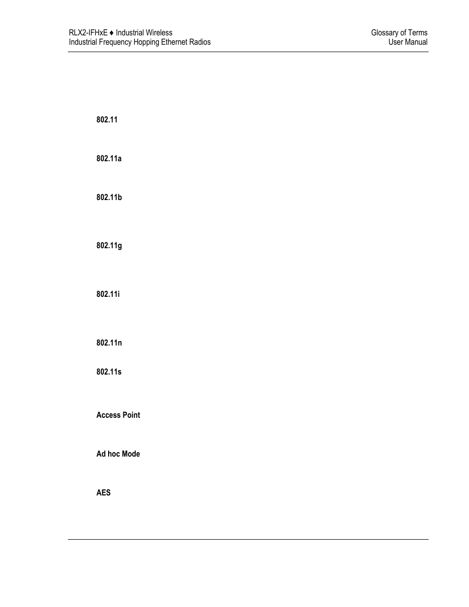 5glossary of terms | ProSoft Technology RLX2-IFH9E User Manual | Page 63 / 81