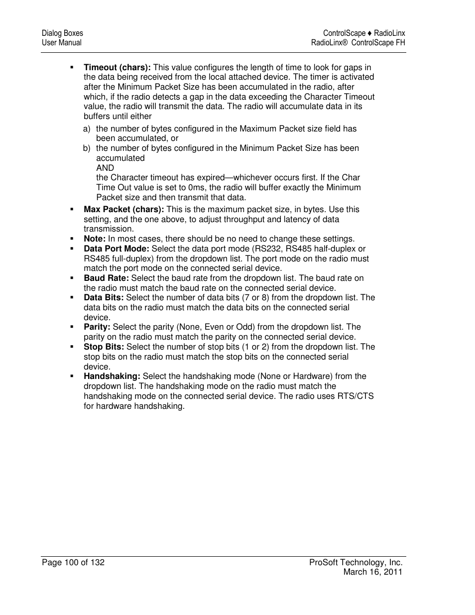 ProSoft Technology RLX2-IFH9E User Manual | Page 100 / 132
