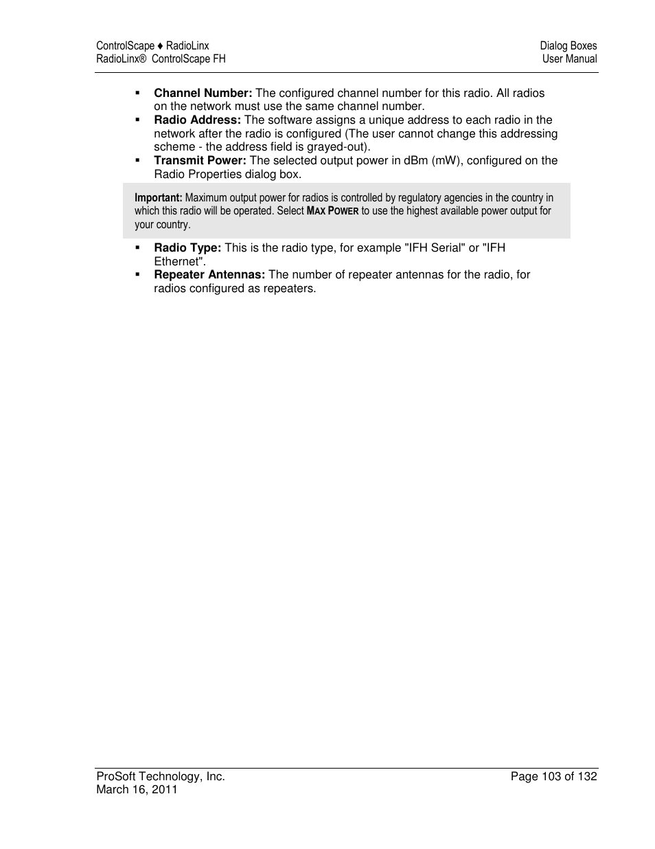 ProSoft Technology RLX2-IFH9E User Manual | Page 103 / 132