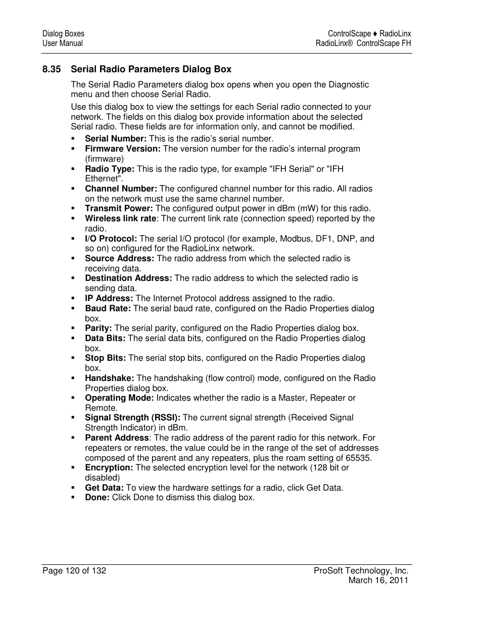 ProSoft Technology RLX2-IFH9E User Manual | Page 120 / 132