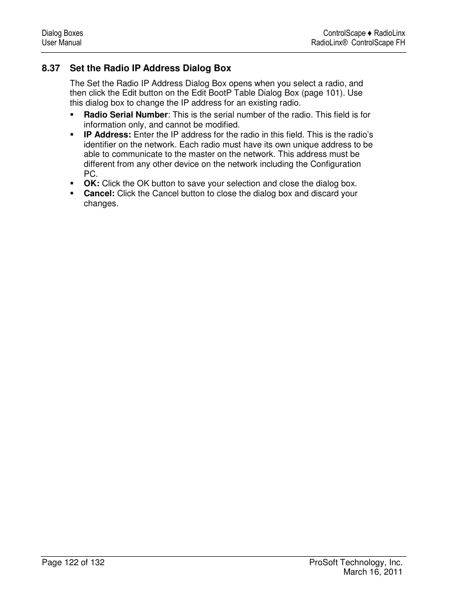 ProSoft Technology RLX2-IFH9E User Manual | Page 122 / 132