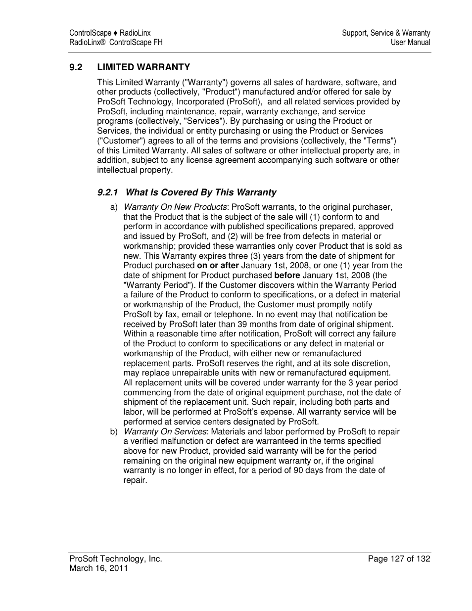 ProSoft Technology RLX2-IFH9E User Manual | Page 127 / 132