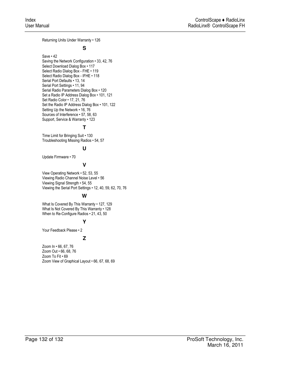 ProSoft Technology RLX2-IFH9E User Manual | Page 132 / 132