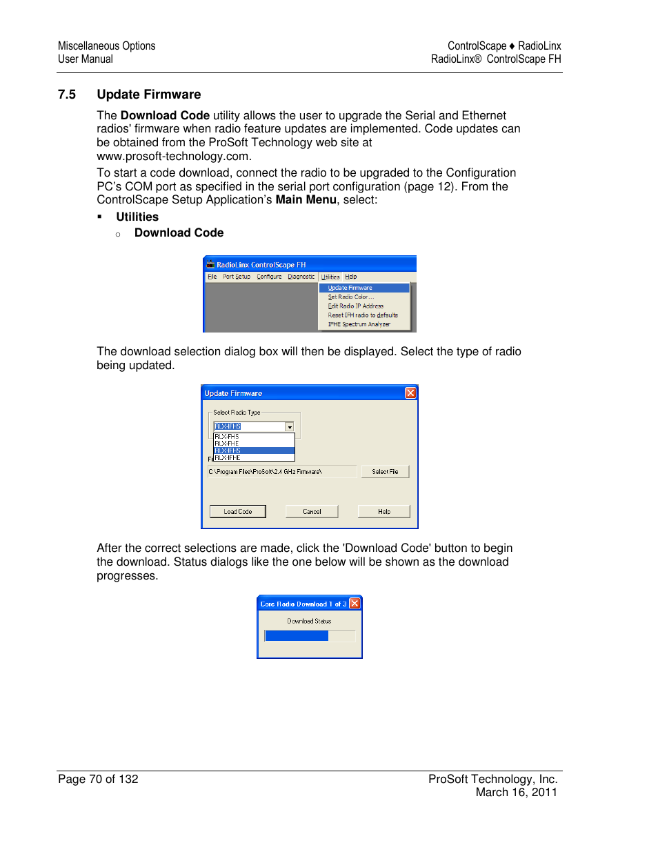 ProSoft Technology RLX2-IFH9E User Manual | Page 70 / 132