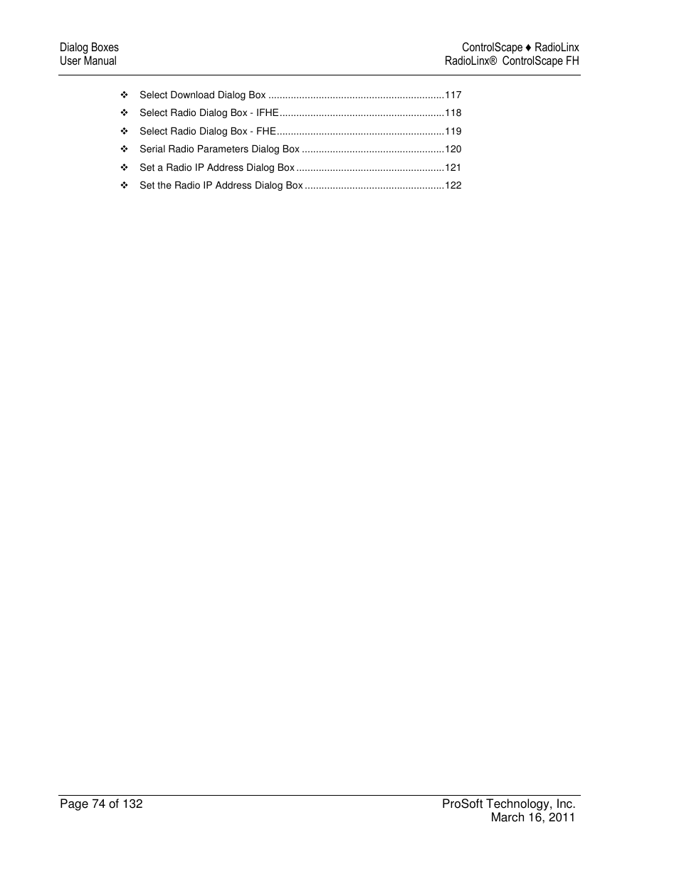 ProSoft Technology RLX2-IFH9E User Manual | Page 74 / 132