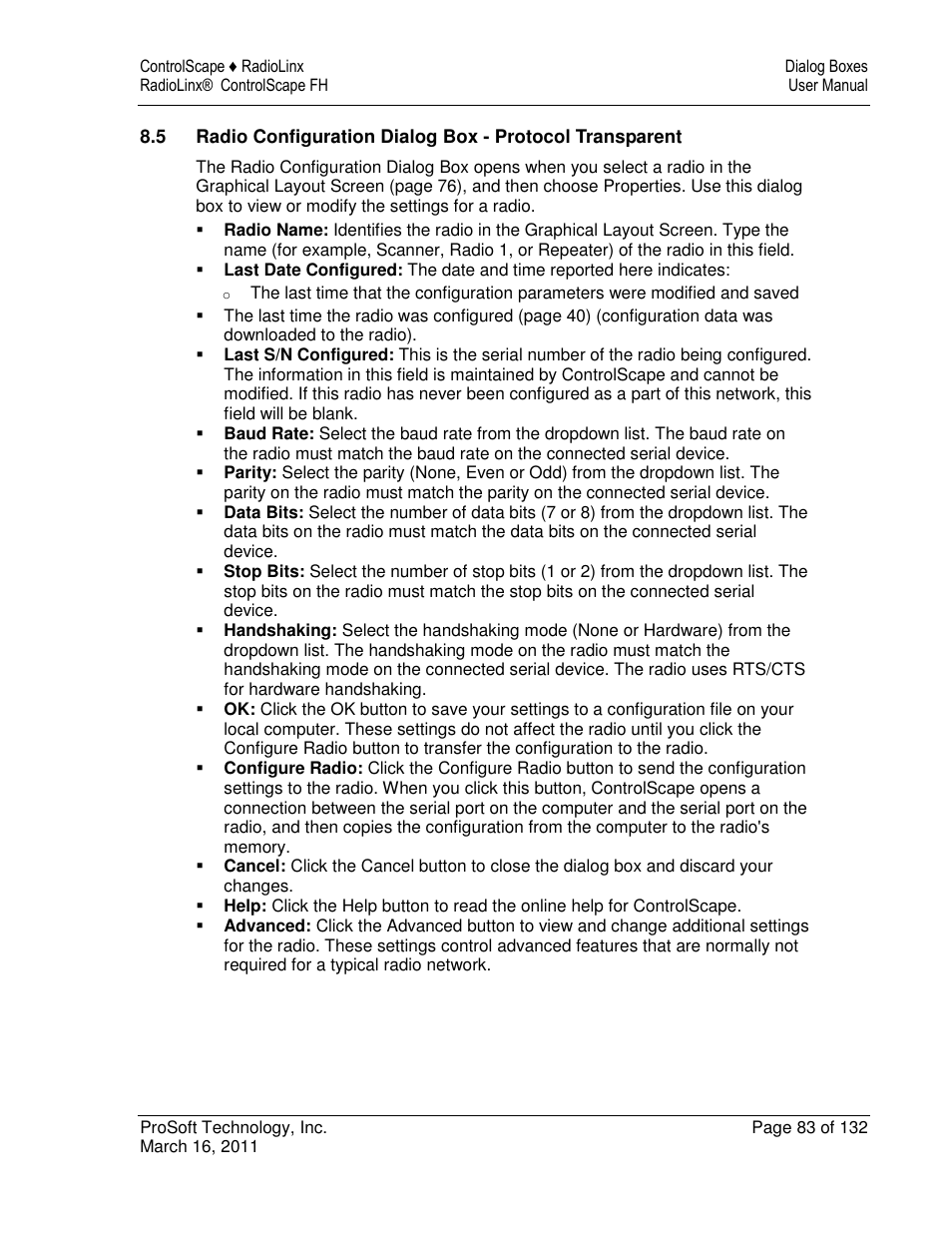 ProSoft Technology RLX2-IFH9E User Manual | Page 83 / 132