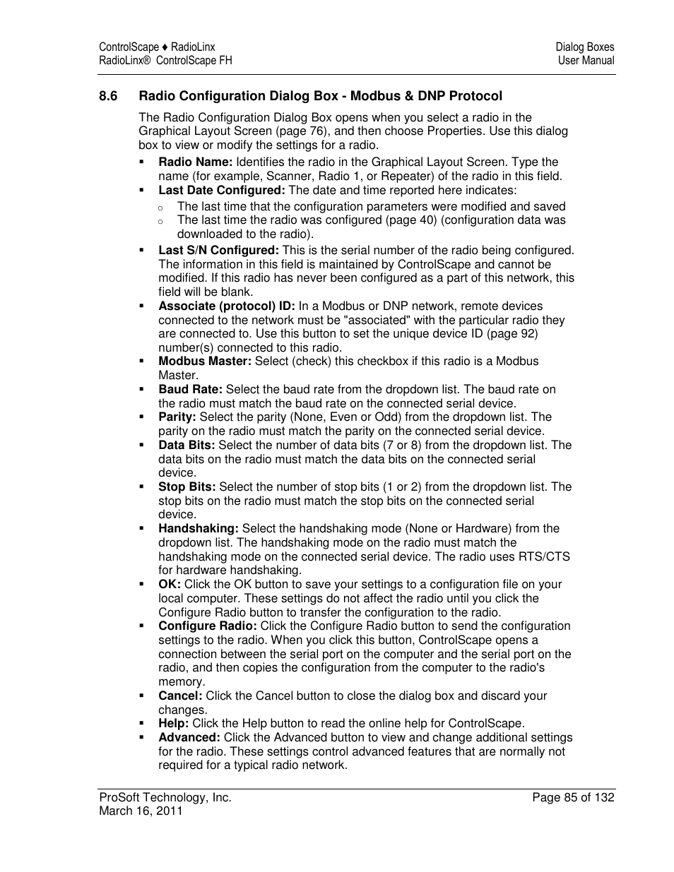 ProSoft Technology RLX2-IFH9E User Manual | Page 85 / 132