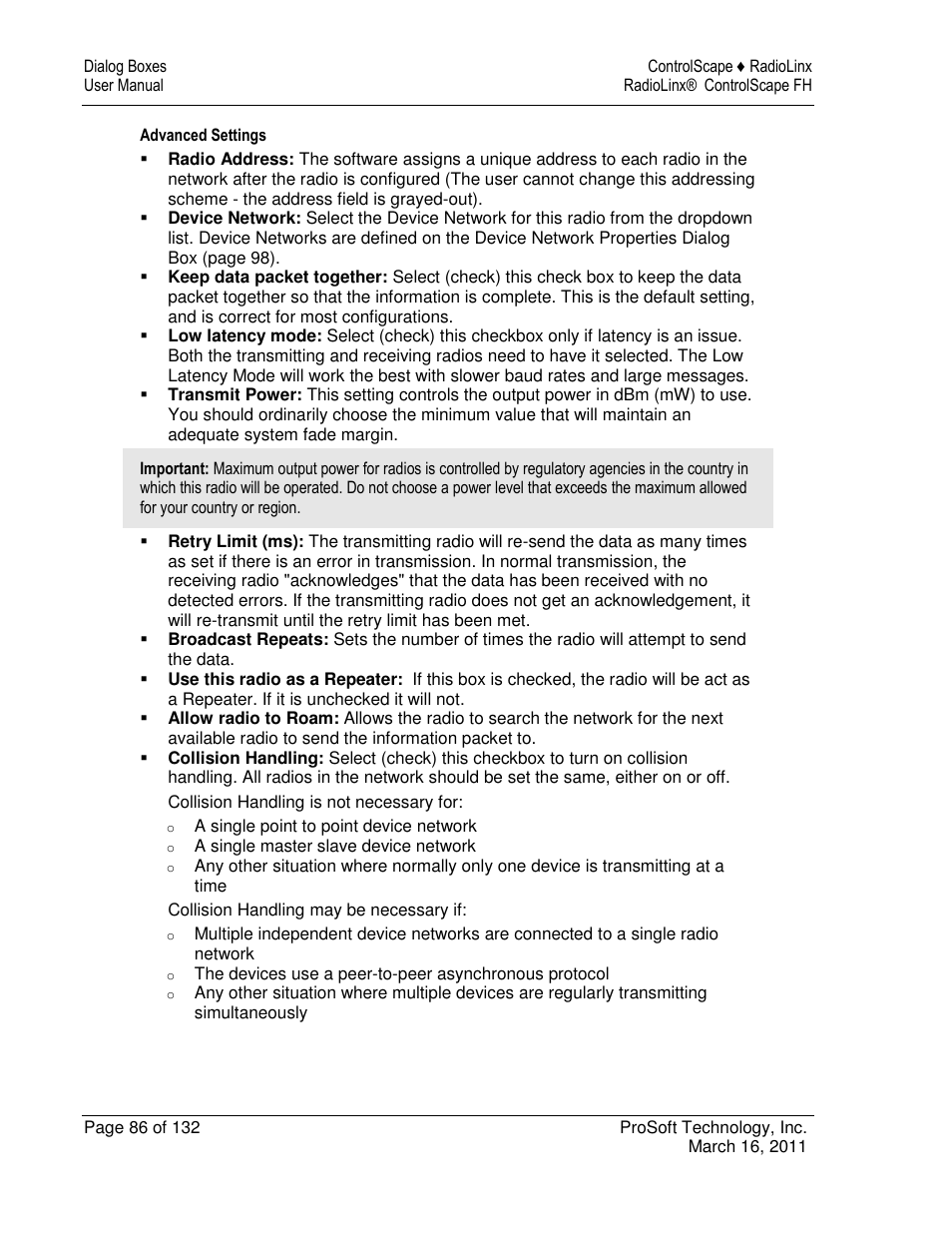 ProSoft Technology RLX2-IFH9E User Manual | Page 86 / 132