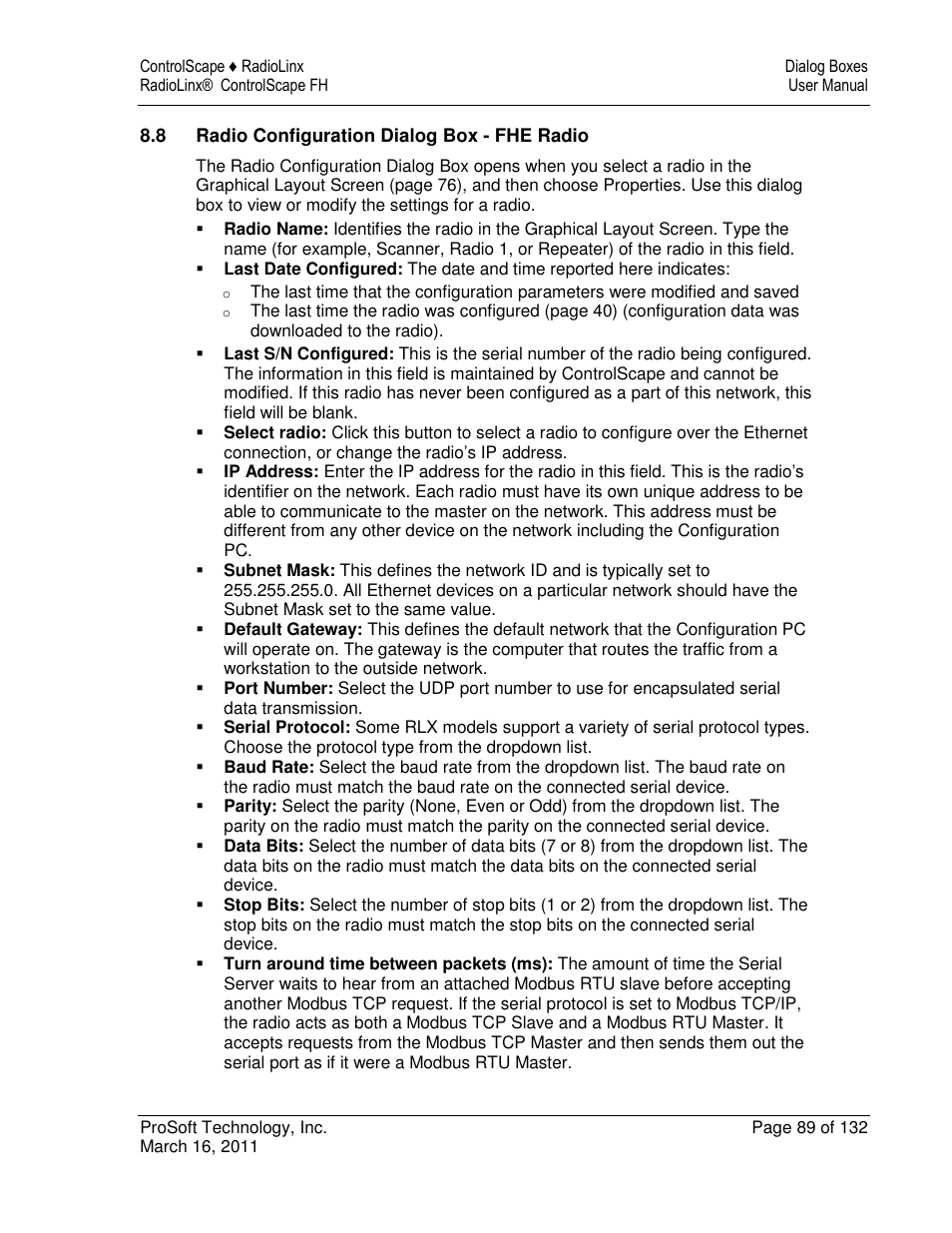 ProSoft Technology RLX2-IFH9E User Manual | Page 89 / 132
