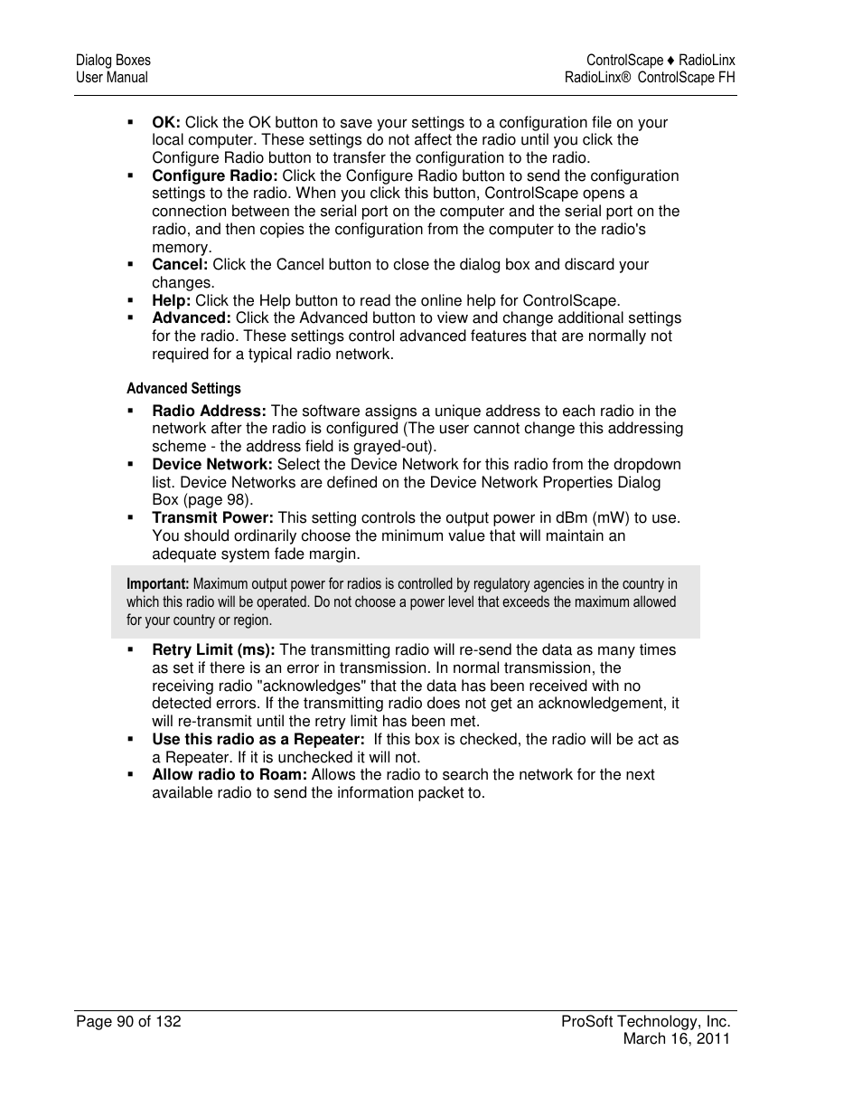 ProSoft Technology RLX2-IFH9E User Manual | Page 90 / 132