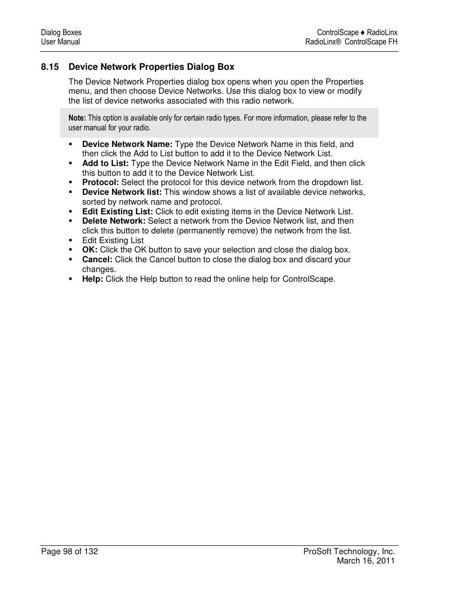 ProSoft Technology RLX2-IFH9E User Manual | Page 98 / 132