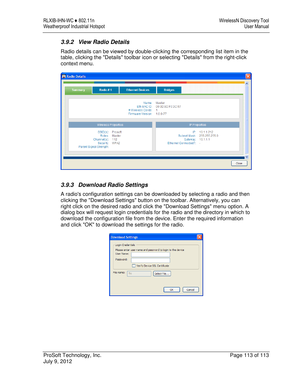 ProSoft Technology RLXIB-IHN-W-E User Manual | Page 113 / 167