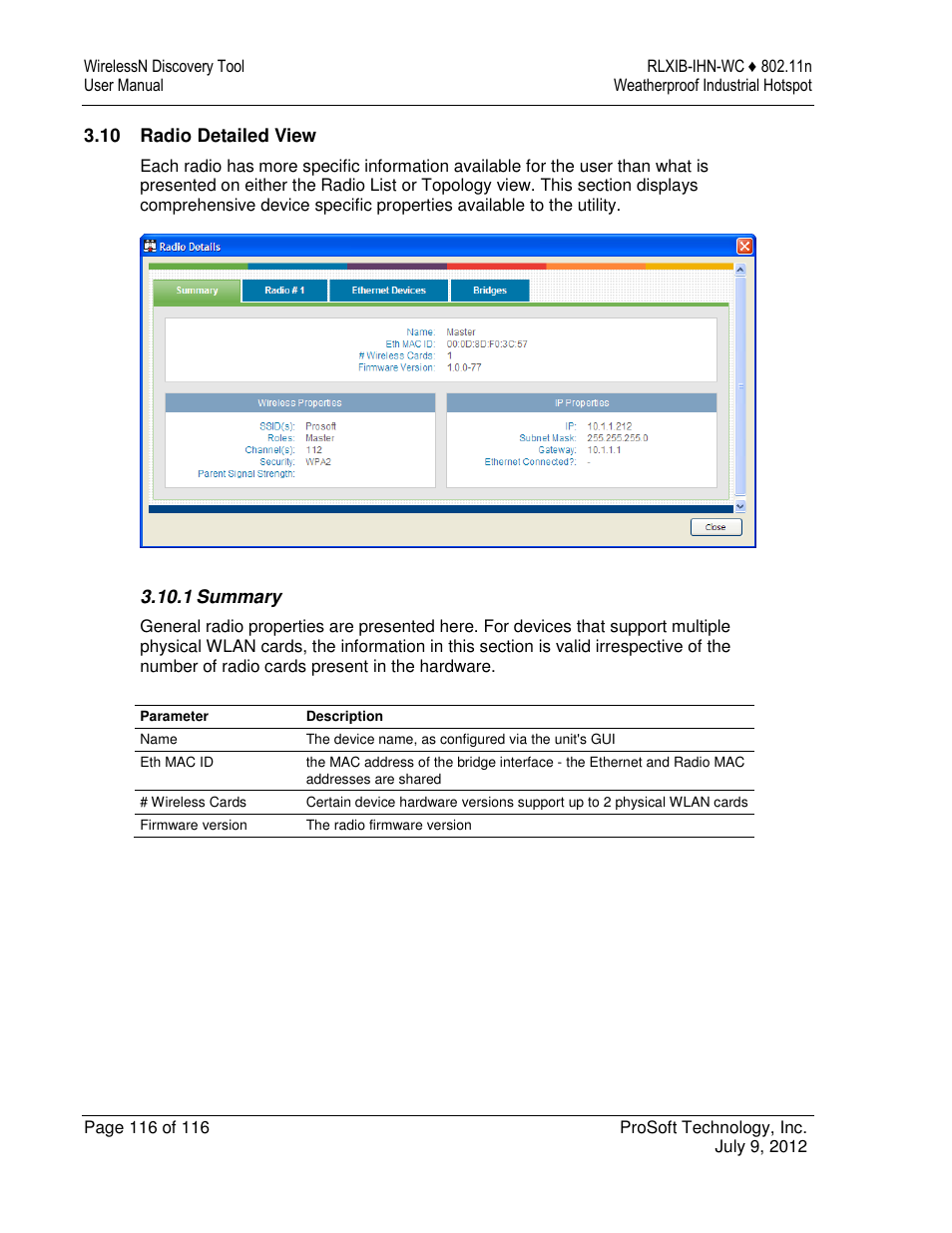 ProSoft Technology RLXIB-IHN-W-E User Manual | Page 116 / 167