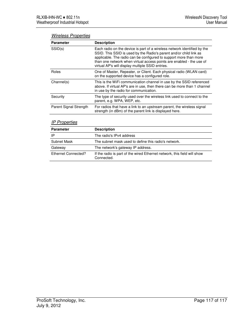 ProSoft Technology RLXIB-IHN-W-E User Manual | Page 117 / 167