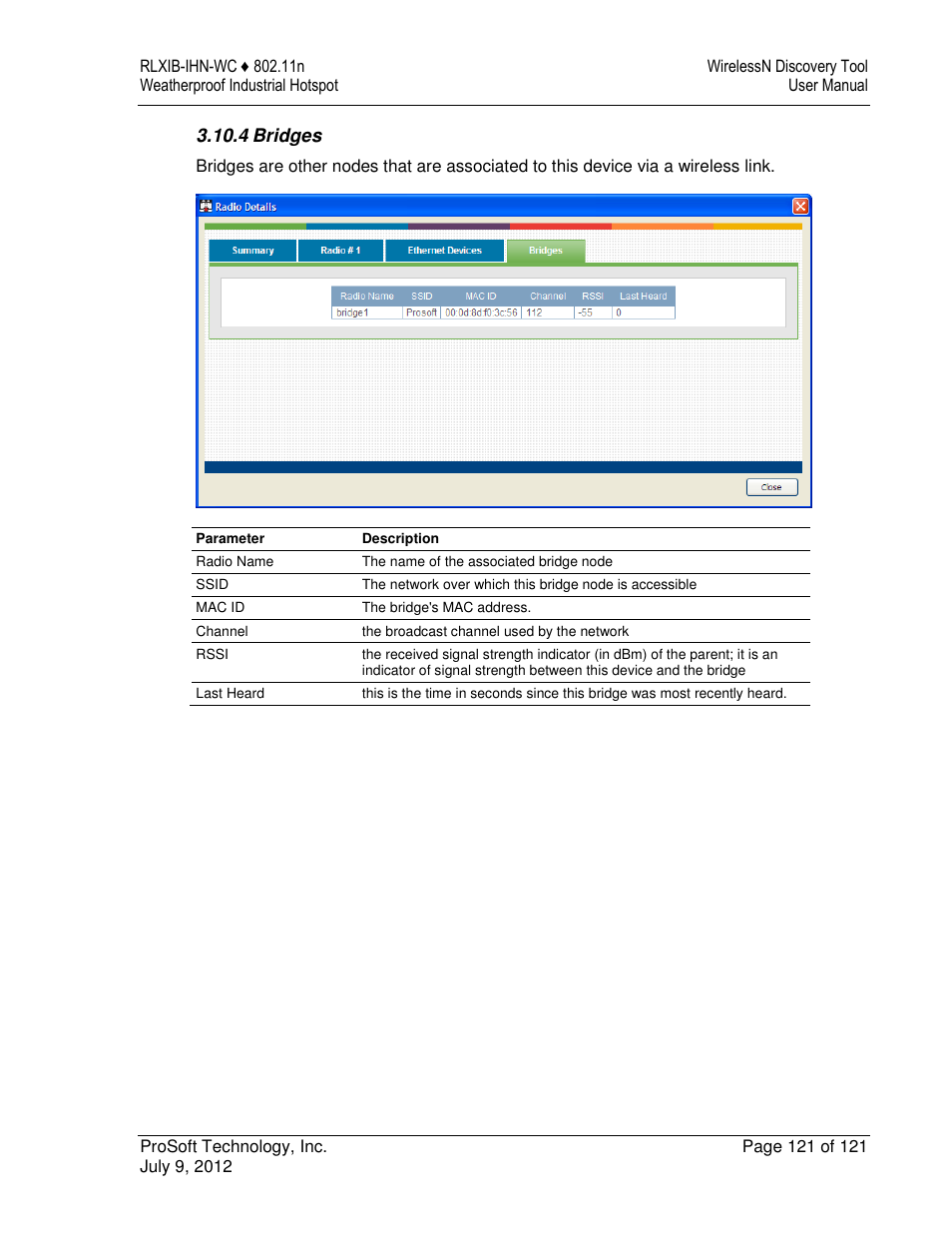 ProSoft Technology RLXIB-IHN-W-E User Manual | Page 121 / 167