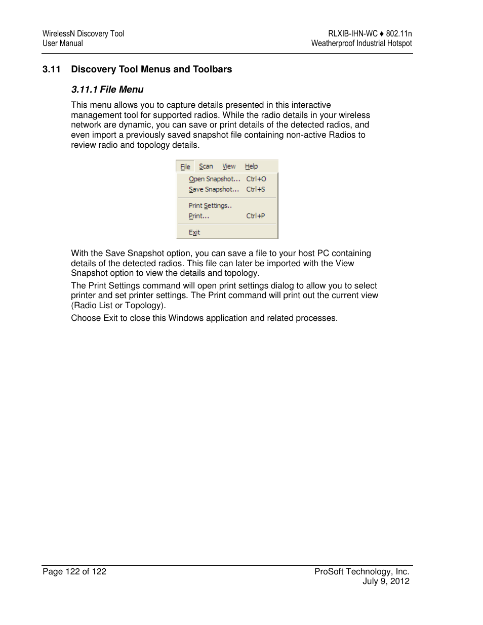 ProSoft Technology RLXIB-IHN-W-E User Manual | Page 122 / 167