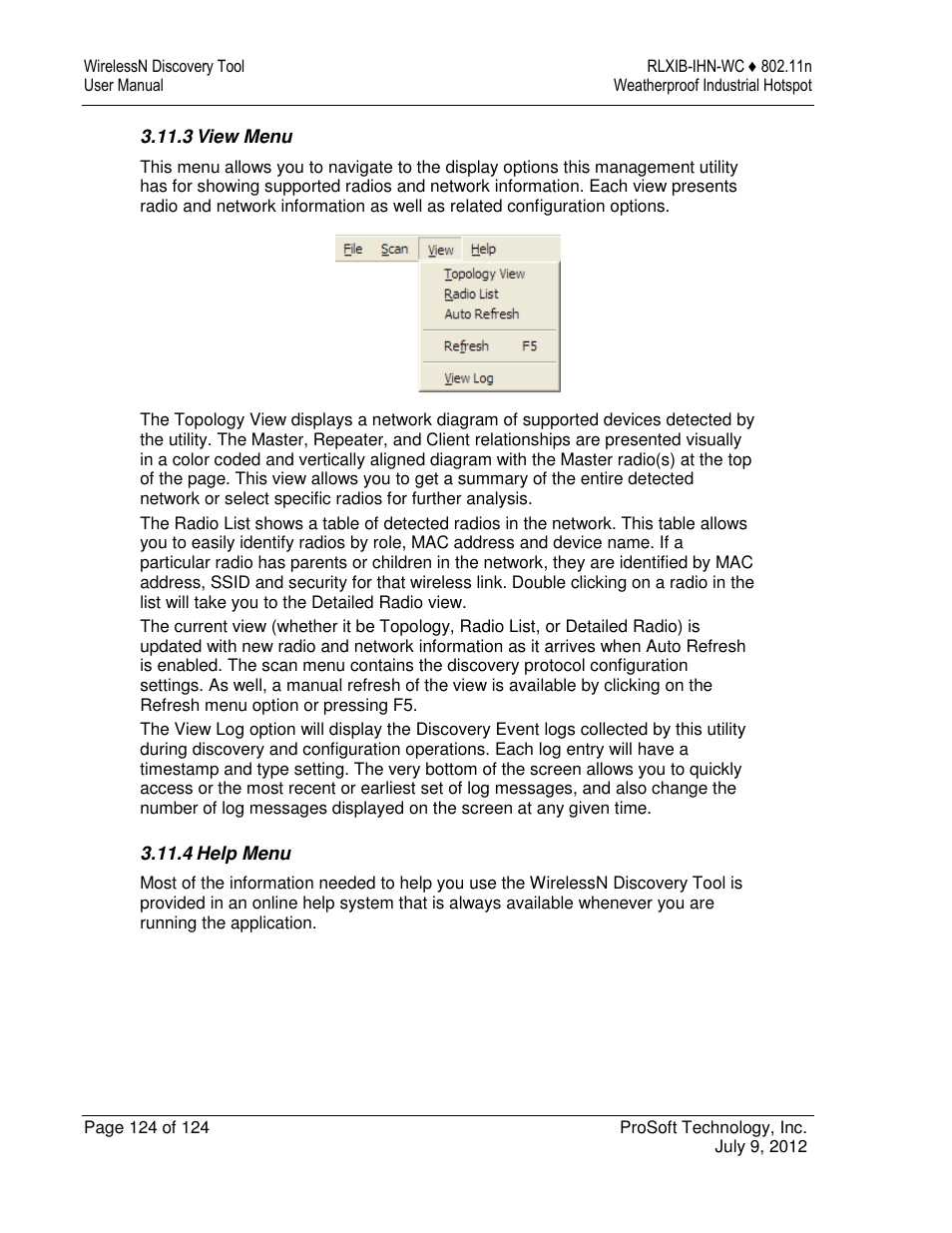 ProSoft Technology RLXIB-IHN-W-E User Manual | Page 124 / 167