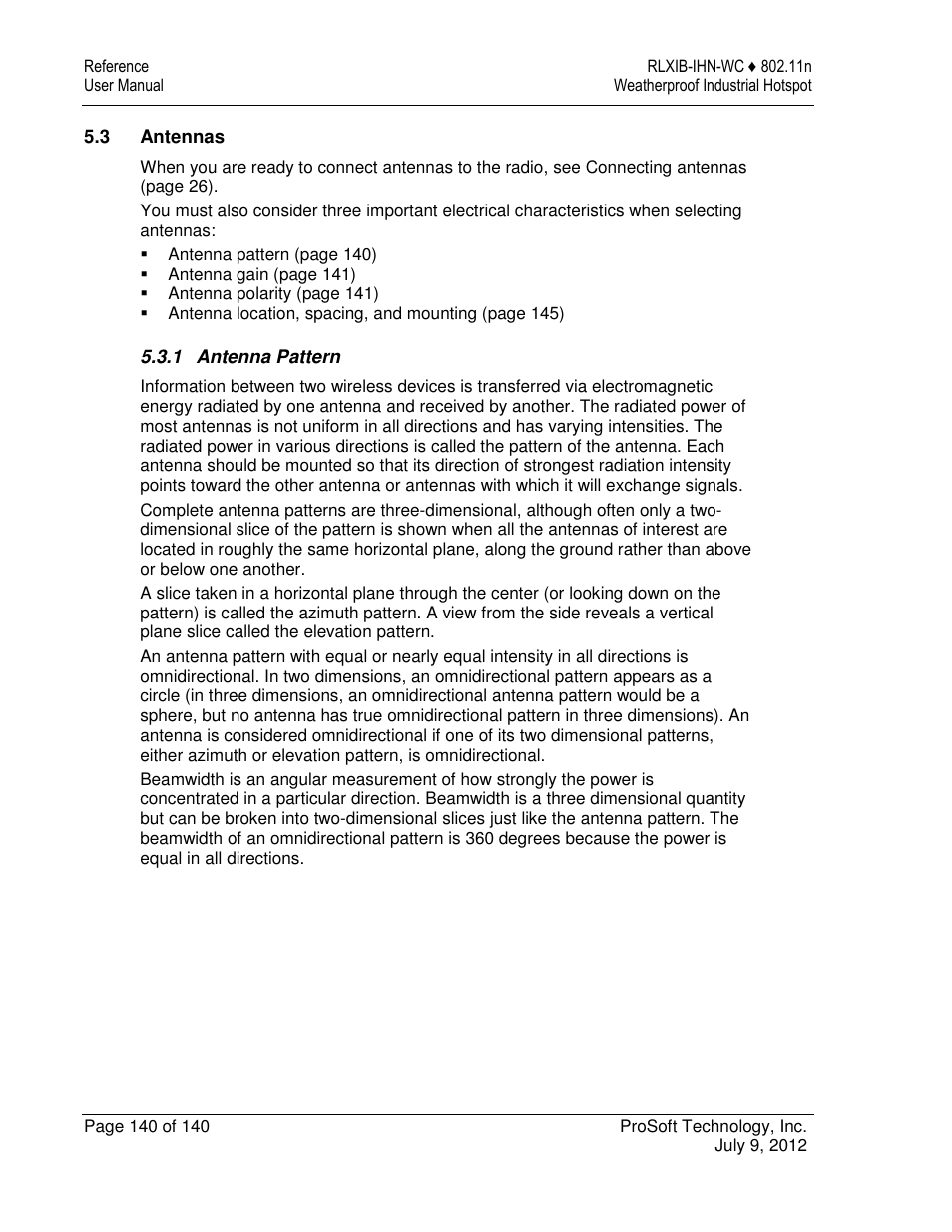 ProSoft Technology RLXIB-IHN-W-E User Manual | Page 140 / 167