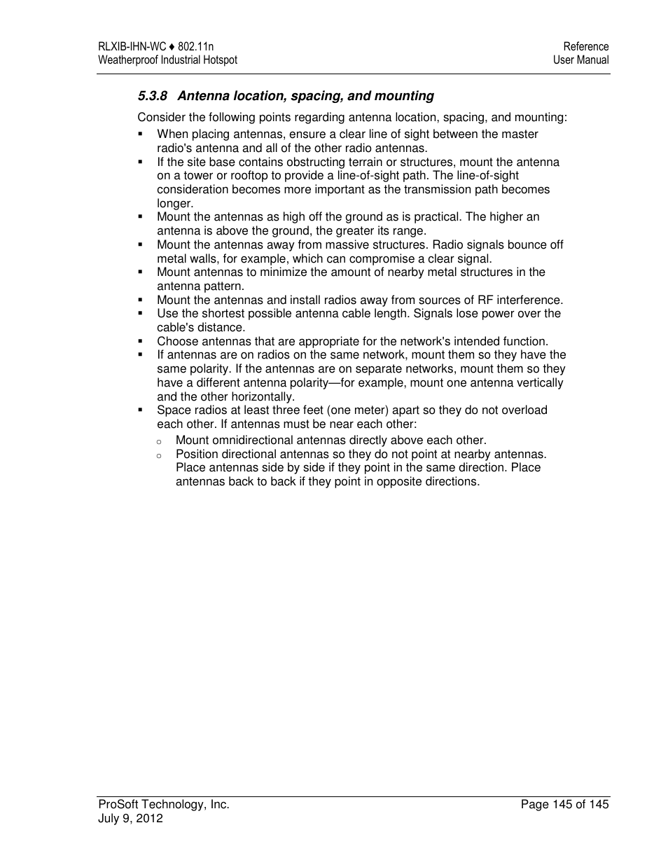ProSoft Technology RLXIB-IHN-W-E User Manual | Page 145 / 167