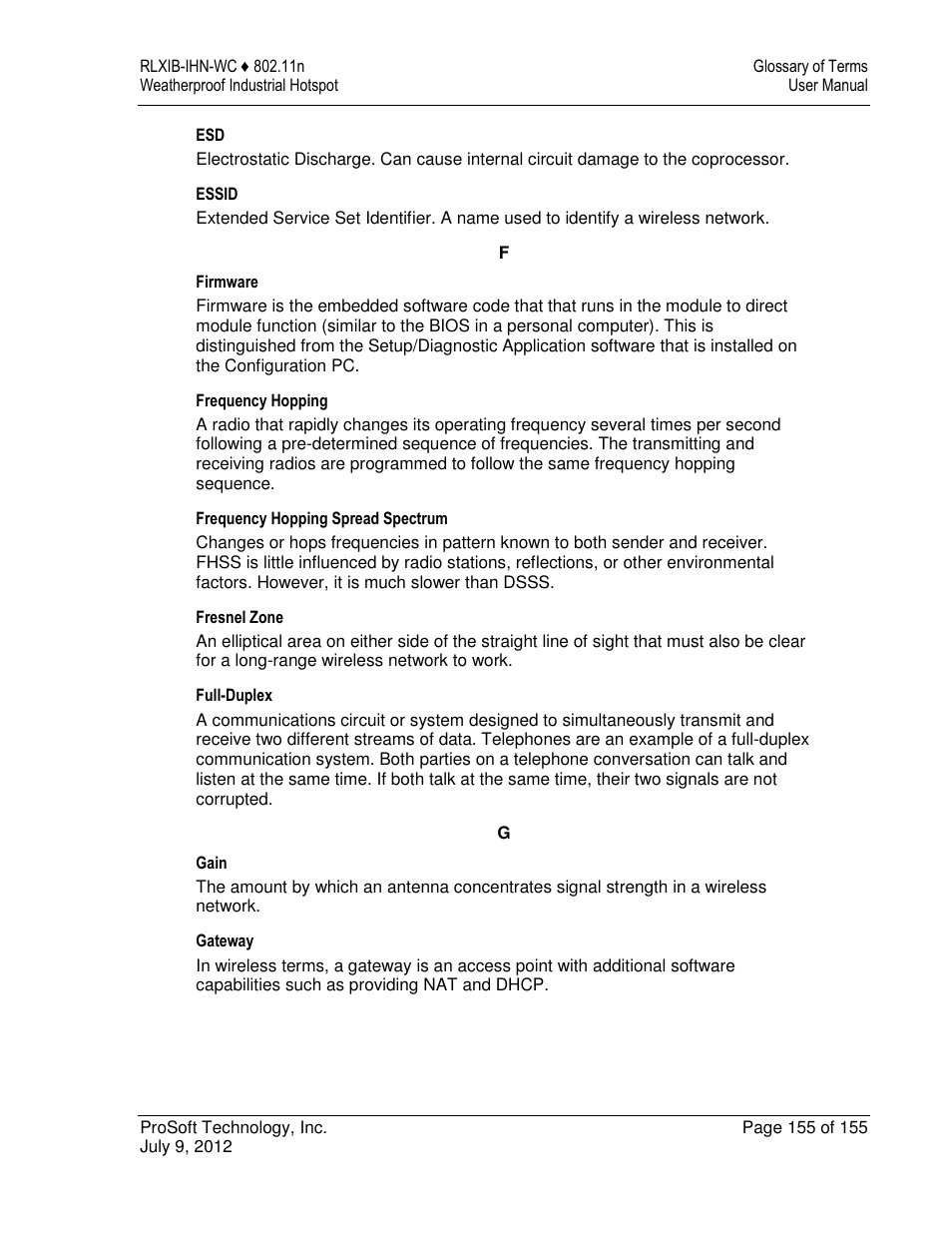 ProSoft Technology RLXIB-IHN-W-E User Manual | Page 155 / 167