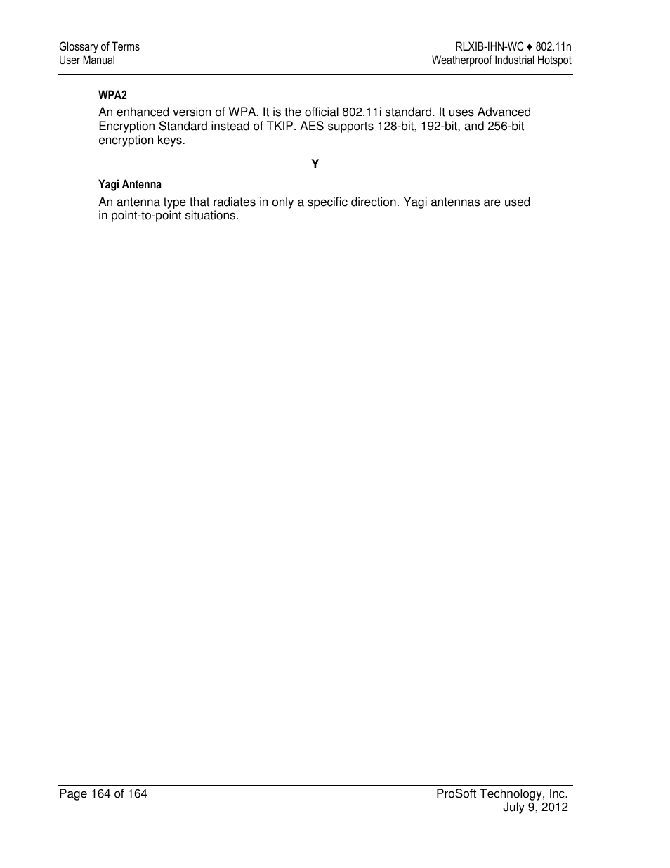 ProSoft Technology RLXIB-IHN-W-E User Manual | Page 164 / 167