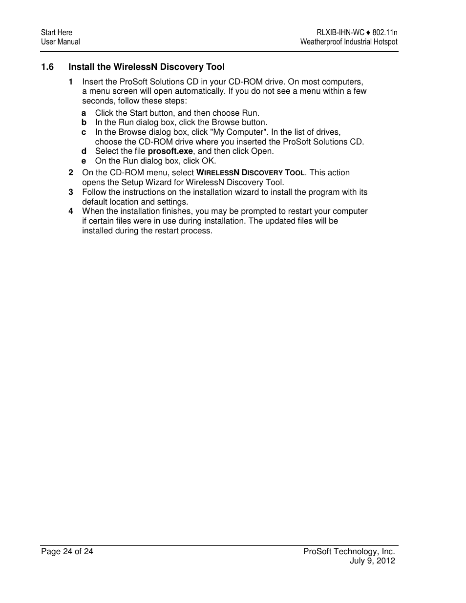 ProSoft Technology RLXIB-IHN-W-E User Manual | Page 24 / 167