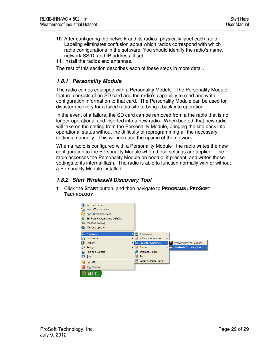 ProSoft Technology RLXIB-IHN-W-E User Manual | Page 29 / 167