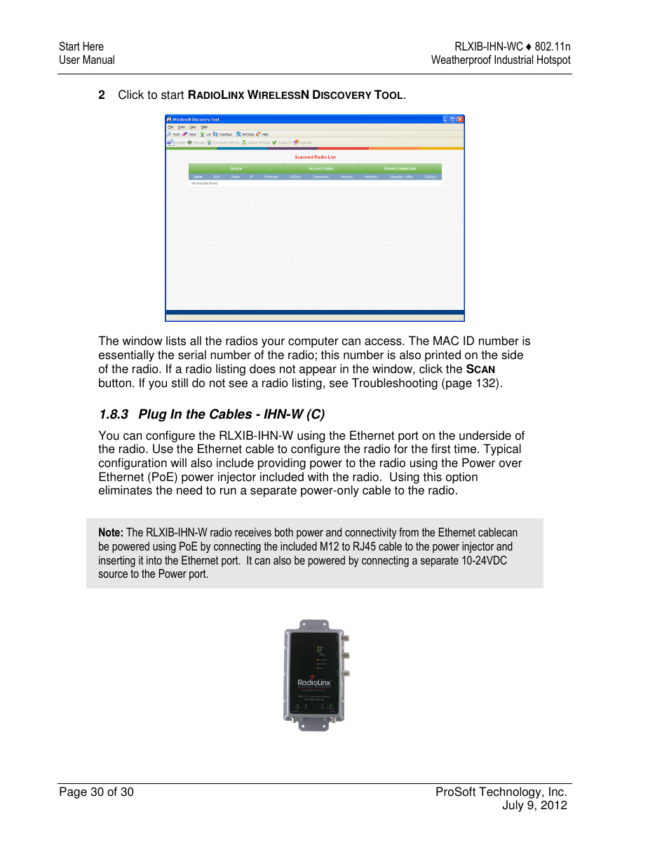 ProSoft Technology RLXIB-IHN-W-E User Manual | Page 30 / 167