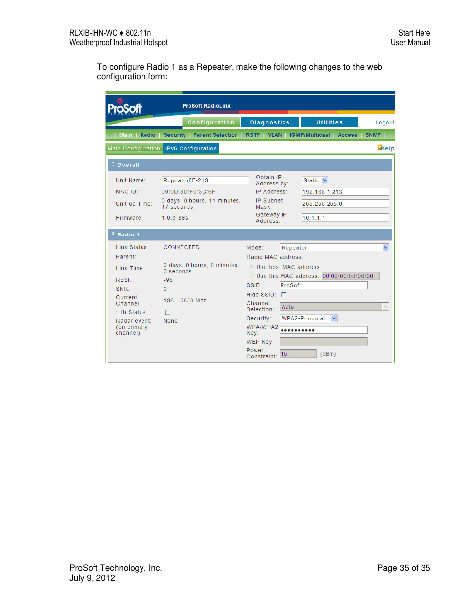 ProSoft Technology RLXIB-IHN-W-E User Manual | Page 35 / 167