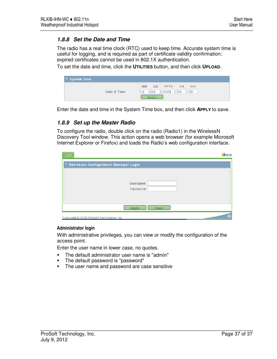 ProSoft Technology RLXIB-IHN-W-E User Manual | Page 37 / 167