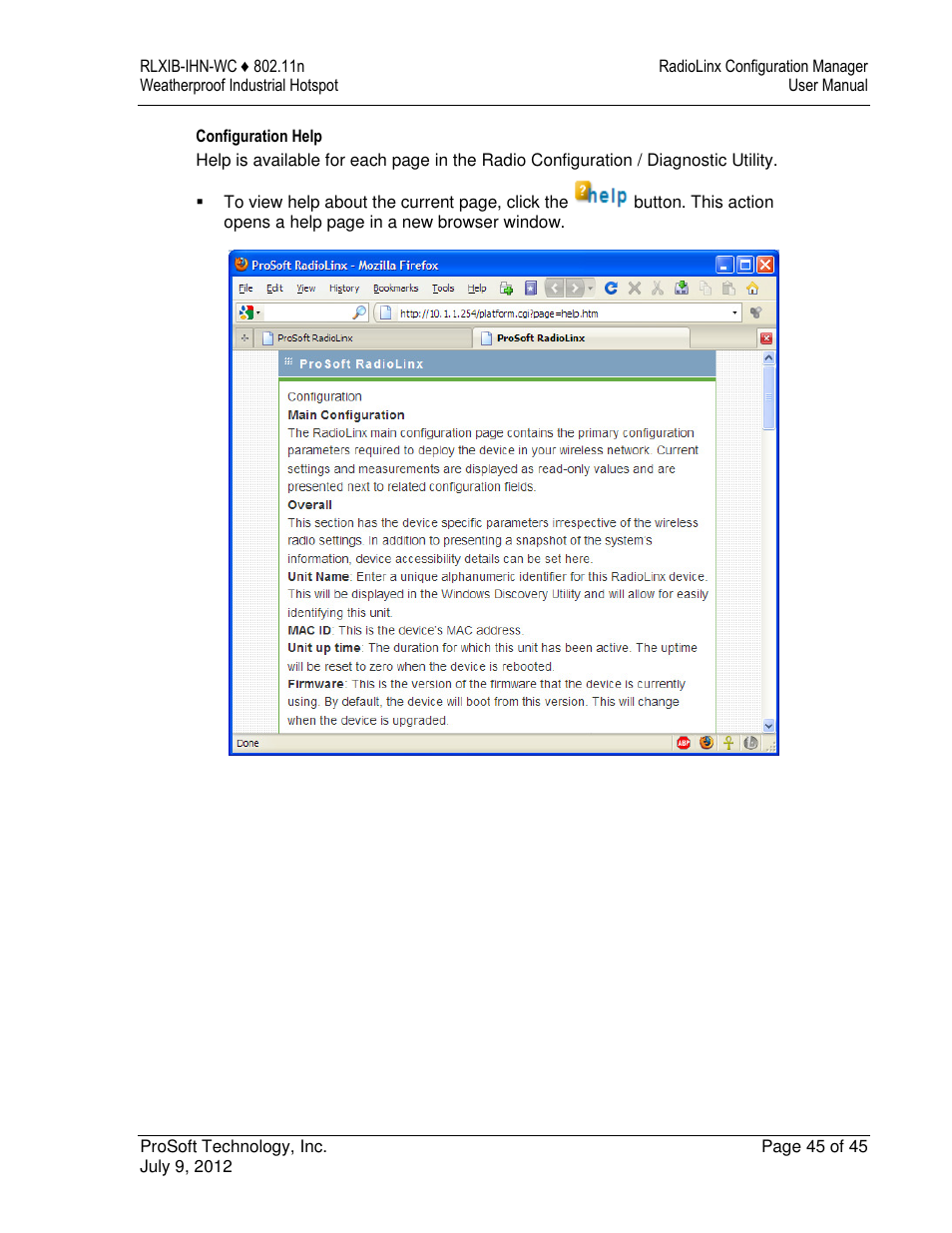 ProSoft Technology RLXIB-IHN-W-E User Manual | Page 45 / 167