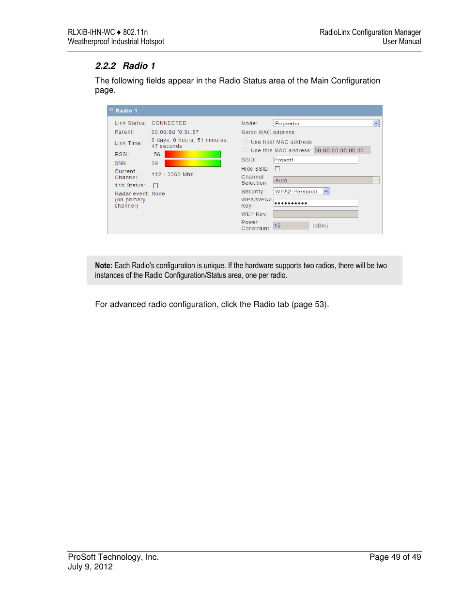 ProSoft Technology RLXIB-IHN-W-E User Manual | Page 49 / 167