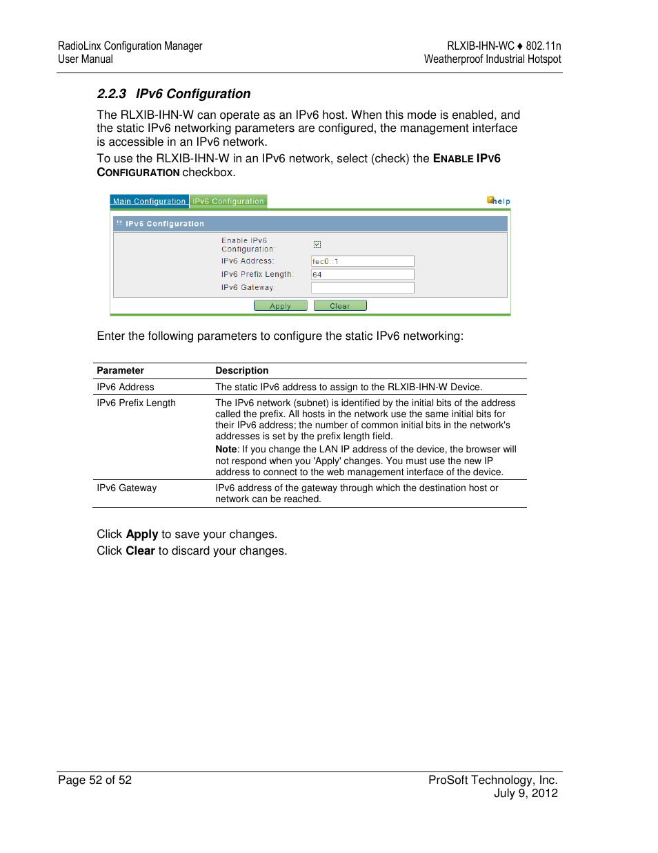 ProSoft Technology RLXIB-IHN-W-E User Manual | Page 52 / 167