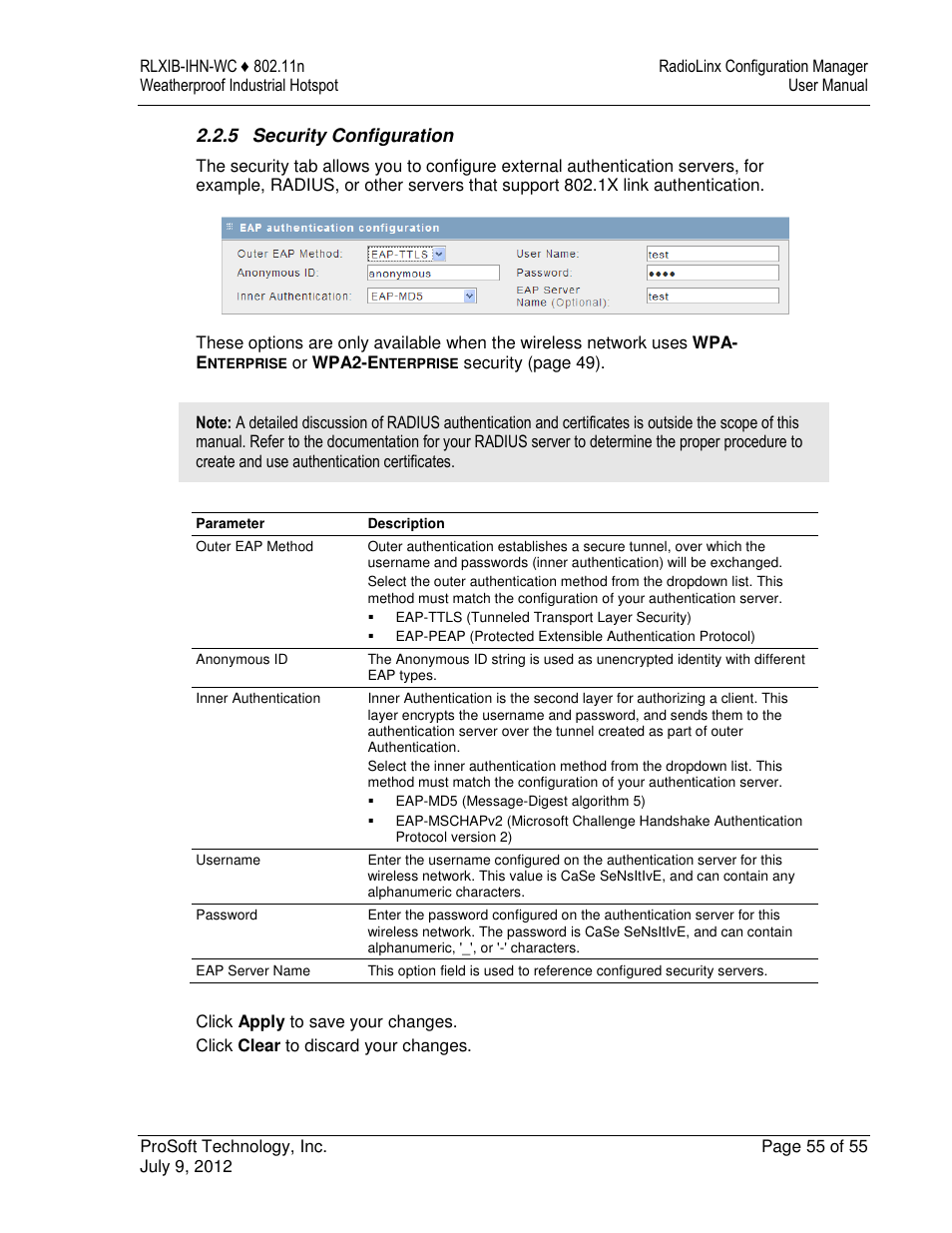 ProSoft Technology RLXIB-IHN-W-E User Manual | Page 55 / 167