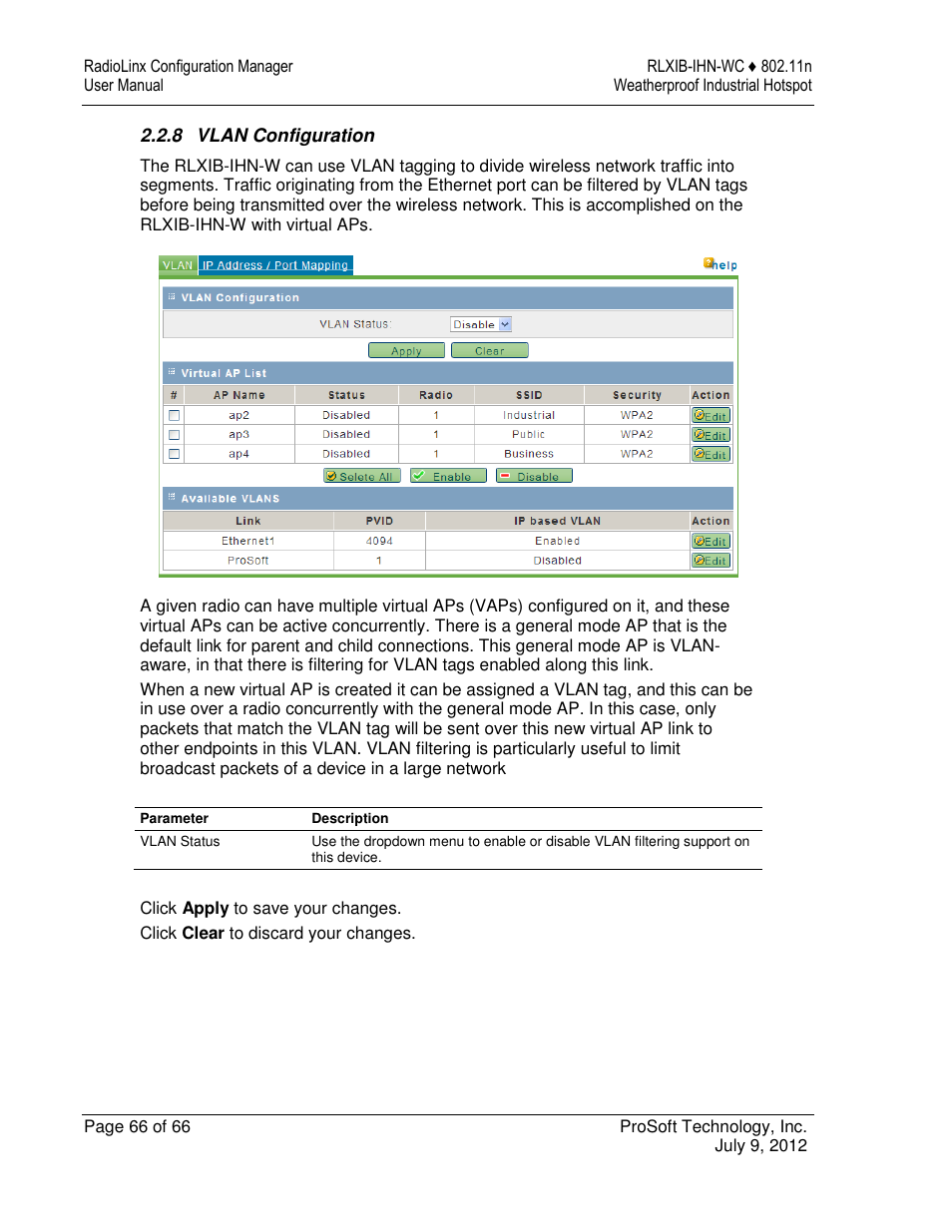 ProSoft Technology RLXIB-IHN-W-E User Manual | Page 66 / 167
