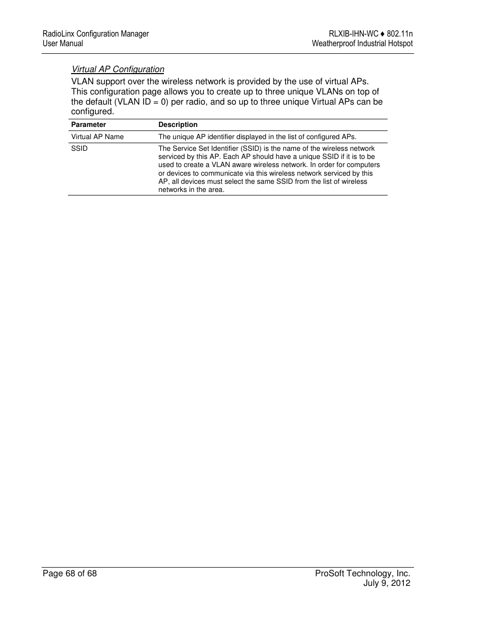 ProSoft Technology RLXIB-IHN-W-E User Manual | Page 68 / 167