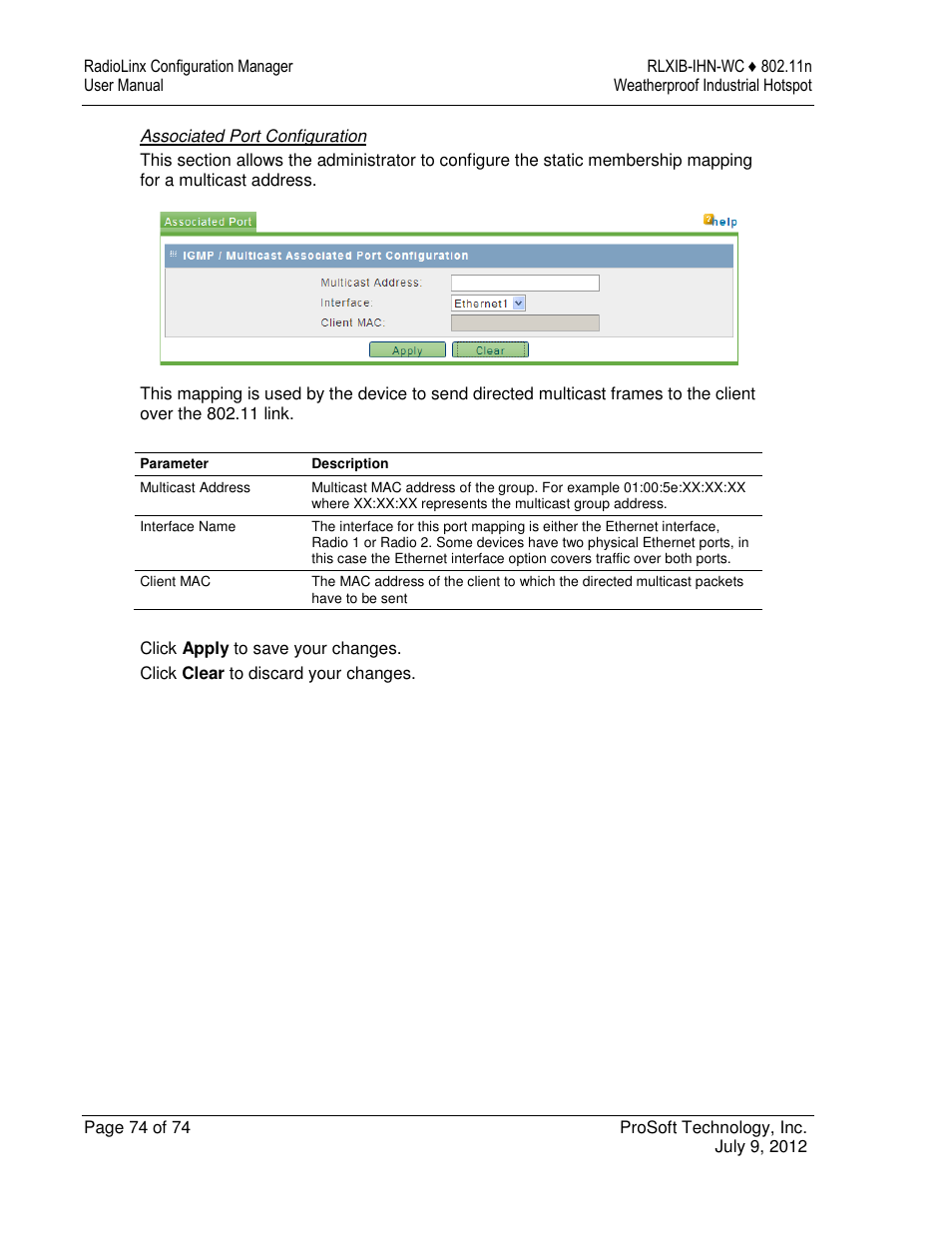 ProSoft Technology RLXIB-IHN-W-E User Manual | Page 74 / 167