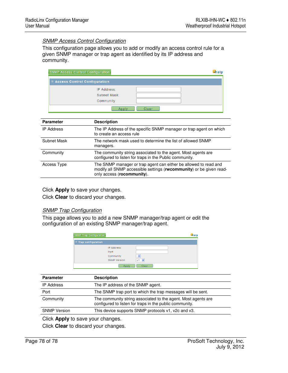 ProSoft Technology RLXIB-IHN-W-E User Manual | Page 78 / 167